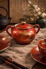 Antiek Japans Kutani Suikerpotje met Deksel, Ophalen of Verzenden