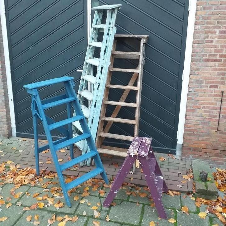 Trap , ladder, huishoudtrap , schilderstrap vanaf 15,- p.stk, Doe-het-zelf en Verbouw, Ladders en Trappen, Zo goed als nieuw, Minder dan 2 meter