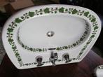 Prachtige Franse wastafel set groene klimop decor randen, Ophalen