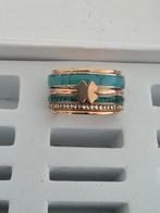 Rosé/turquoise IXXXI ring mt 18. H12, Overige kleuren, Ophalen of Verzenden, Zo goed als nieuw, Dame