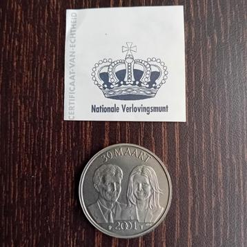 Verlovingsmunt Willem Alexander en Maxima  beschikbaar voor biedingen