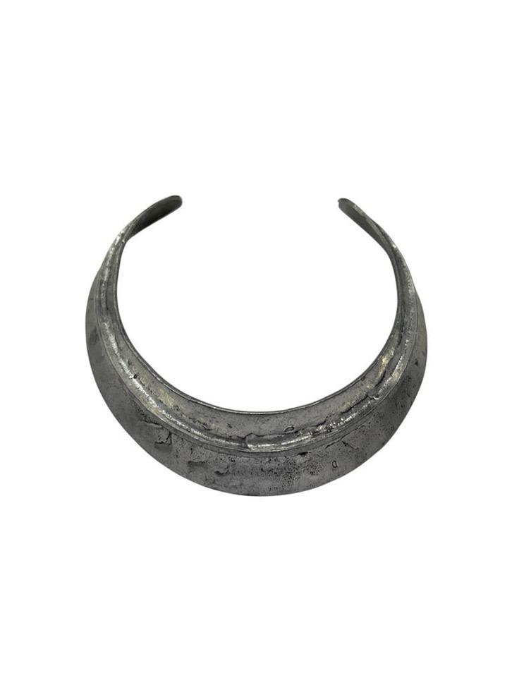 Brutalistische laponia stijl halsketting, Sieraden, Tassen en Uiterlijk, Kettingen, Zo goed als nieuw, Zilver, Ophalen of Verzenden