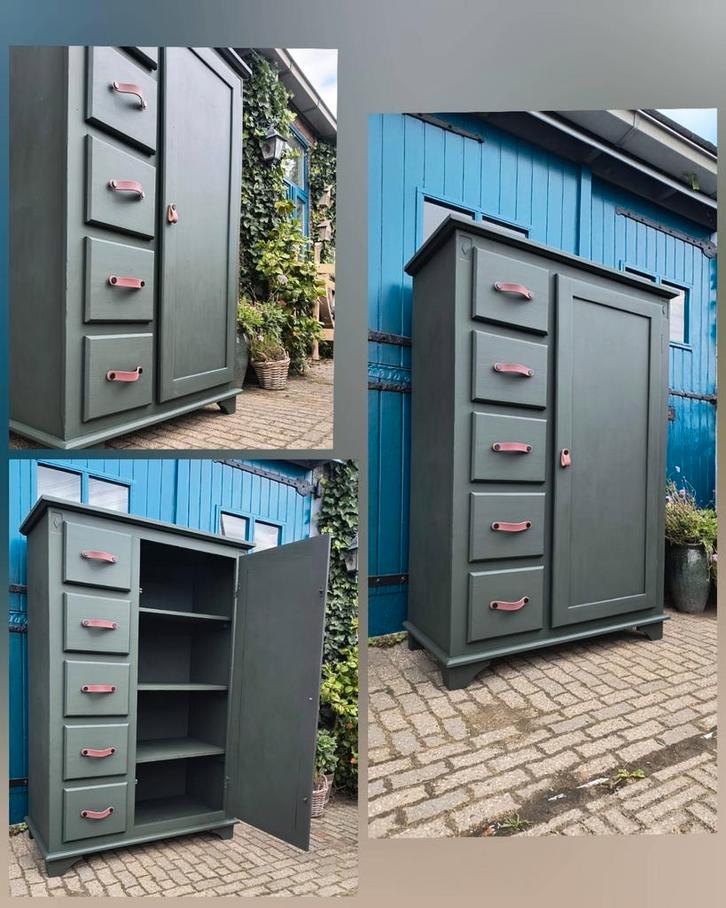 Meidenkast spekkast army green NIEUW ️, Huis en Inrichting, Kasten | Overige, Nieuw, Ophalen