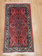 Vintage handgeknoopt perzisch tapijt sarough 128x65, 50 tot 100 cm, 100 tot 150 cm, Gebruikt, Rechthoekig