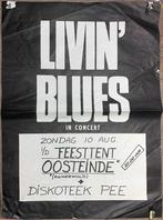 Originele grote tour poster Livin'Blues. Nederpop historie, Ophalen of Verzenden, A1 t/m A3, Muziek, Rechthoekig Staand
