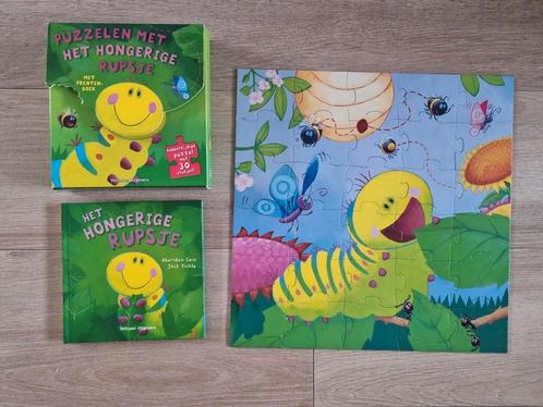 Puzzel 30 stukjes en boekje rupsje nooit genoeg, Boeken, Kinderboeken | Baby's en Peuters, Zo goed als nieuw, Ophalen of Verzenden