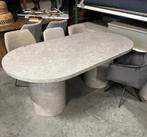 Ovale Eettafel Shundrika Marmerlook 200 x 100cm van Nohr, Ophalen