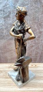 Bronzen beeldje metaalbewerker, Ophalen of Verzenden