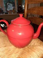 Rood emaille theepot, Ophalen of Verzenden