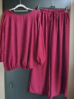 Nieuw 2delig pak 42 44 46 bordeaux glitter, Ophalen of Verzenden, Nieuw, Maat 42/44 (L), Rood