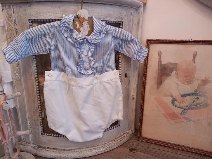 schattig oud antiek baby pakje 2 delig., Antiek en Kunst, Antiek | Kleding en Accessoires, Kinderen, Verzenden