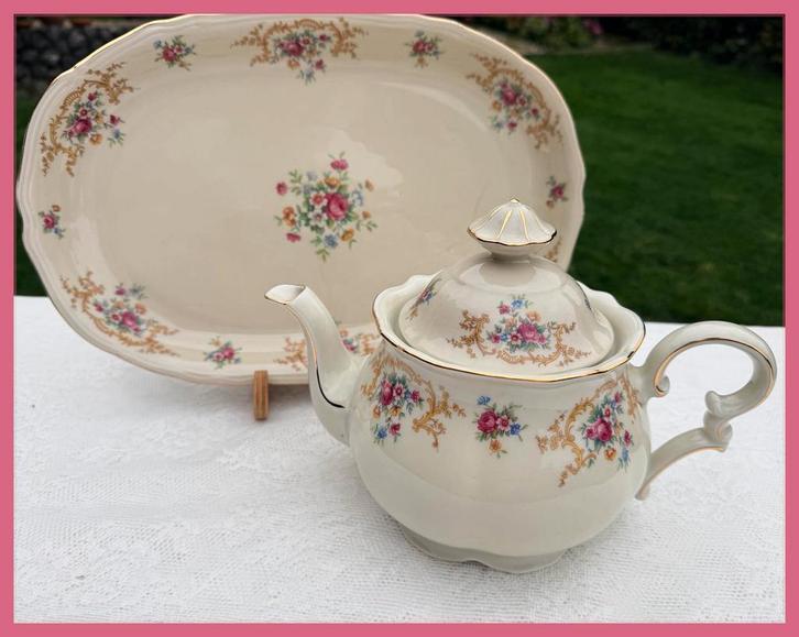 Brocante theepot high tea servies, Antiek en Kunst, Antiek | Servies los, Ophalen of Verzenden