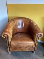 Schapenleren vintage fauteuil indicatie maten 90cm x 80cm, Huis en Inrichting, Fauteuils, Ophalen, Gebruikt, 75 tot 100 cm, Leer