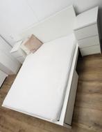 IKEA Malm bed set met 2 ladekasten, Huis en Inrichting, Slaapkamer | Bedden, Ophalen, Wit, Tweepersoons, Zo goed als nieuw