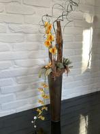 vaas met kunstplant, Huis en Inrichting, Woonaccessoires | Vazen, Ophalen, Overige kleuren, Minder dan 50 cm, Glas