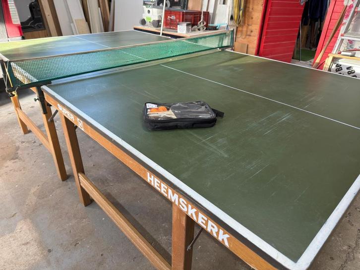 Heemskerk Pingpong Tafel - Professioneel, Sport en Fitness, Tafeltennis, Gebruikt, Tafel Indoor, Inklapbaar, Wedstrijdformaat
