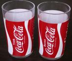 2 oude rode Coca-Cola glazen met 4 verschillende talen, Verzamelen, Glas en Borrelglaasjes, Verzenden, Nieuw, Bierglas