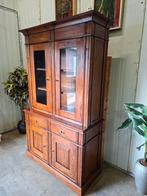 Klassieke vitrinekast, servieskast kersenhout, Ophalen of Verzenden, Zo goed als nieuw, 25 tot 50 cm, Kersenhout
