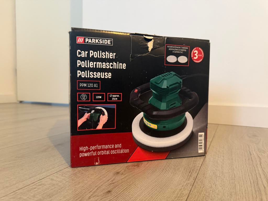 Parkside PPM 120 A1 PoetsMachine BIJNA NIEUW, Auto diversen, Onderhoudsmiddelen, Ophalen of Verzenden