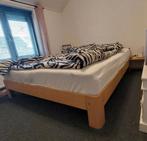 Twee persoons bed Auping Auronde 180x200 beuken + spiralen, Huis en Inrichting, Bruin, Tweepersoons, Ophalen of Verzenden, 180 cm