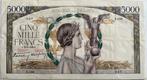 Frankrijk schaarse 5000 franc 1939 mooi biljet!, Postzegels en Munten, Bankbiljetten | Europa | Niet-Eurobiljetten, Ophalen of Verzenden