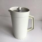 Tupperware schenkkan sapkan crèmewit grijs - retro 1.2 liter, Ophalen of Verzenden, Crème, Beker of Kan