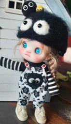 Bjd 1/11, ob11, 3 dlg kleding setje met gympen, mohair muts,, Verzamelen, Poppen, Ophalen of Verzenden, Nieuw, Kleertjes