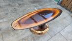 Te Koop Houten bijzet tafel (boomstam), Zo goed als nieuw, 75 cm of meer, Rechthoekig, Hout