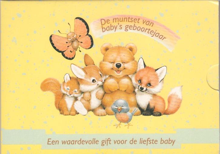 Nederland Geboorteset KNM 2001 met speciale berenpenning, Postzegels en Munten, Munten | Nederland, Setje, Overige waardes, Koningin Beatrix