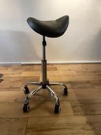 Werkkruk met zadelzitting, Huis en Inrichting, Ophalen, Zwart, Zo goed als nieuw, Bureaukruk