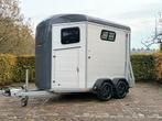 Zeer jonge 2 paards Bockmann portax zadelkamer vol aluminium, Dieren en Toebehoren, Duitsland, Aluminium, Zo goed als nieuw, 2-paards trailer