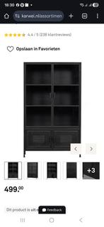 Mooie zwarte Wood Kast Ronja, Ophalen, Met deur(en), 100 tot 150 cm, Zo goed als nieuw