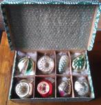 Vintage kerstballen met opbergdoos, Diversen, Gebruikt, Ophalen of Verzenden