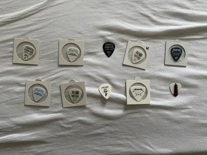 Metallica Plectrums €20 per stuk, Cd's en Dvd's, Vinyl | Hardrock en Metal, Zo goed als nieuw, Ophalen of Verzenden