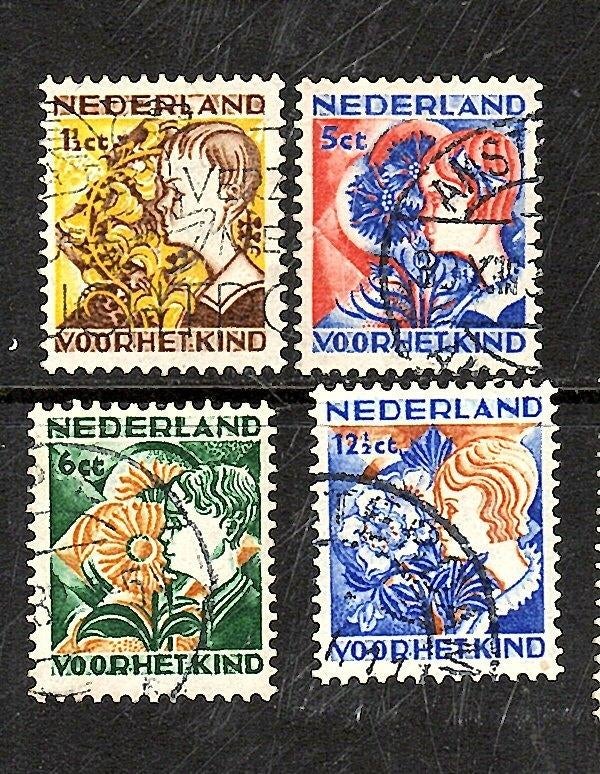 092 nvph 248-251 kinderzegels 1932 gebruikt zie scan., Ophalen of Verzenden, T/m 1940, Postfris