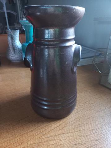 Vintage Keramische Vaas - Bruin/Groen beschikbaar voor biedingen