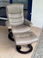 Stressless Relaxfauteuil relaxstoel met hocker als nieuw!, Huis en Inrichting, Ophalen, Gebruikt, Minder dan 75 cm, Hout