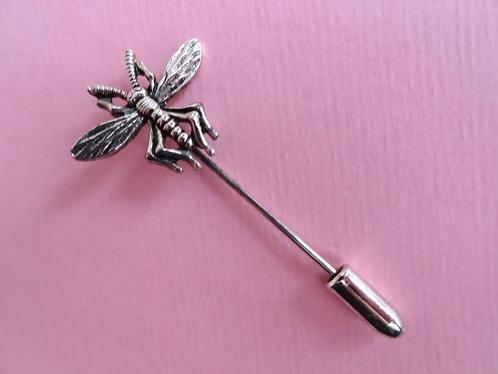 jwg Vintage 70s insect bij broche speld verzilverd zilver kl, Sieraden, Tassen en Uiterlijk, Antieke sieraden, Broche, Overige materialen