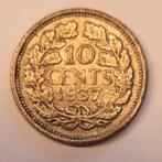 Zilveren dubbeltje uit 1937 10 cent, Postzegels en Munten, Munten | Nederland, Zilver, Ophalen of Verzenden, 10 cent, Koningin Wilhelmina