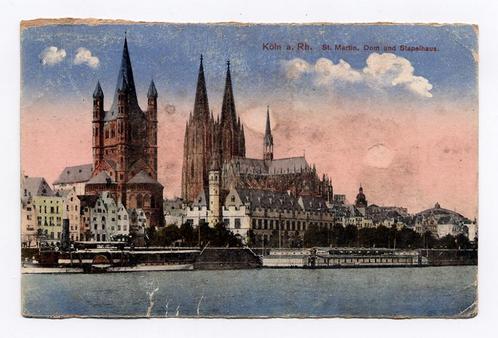 Köln a. Rh. - St. Martin, Dom und Stapelhaus 159 - Keulen, Verzamelen, Ansichtkaarten | Buitenland, Gelopen, Duitsland, 1920 tot 1940