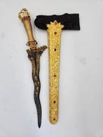 Keris Bali Seselet 5 Luk Wos Wutah Verguld Zilver Kris KTB93, Verzenden