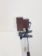 Vintage spot bruin klemspot square bureaulamp space age ‘70, Kunststof, N, Vintage, Ophalen of Verzenden