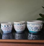 Chinese vintage bloempot / bloempotten, Tuin en Terras, Bloempotten, Gebruikt, Rond, Binnen, Ophalen of Verzenden