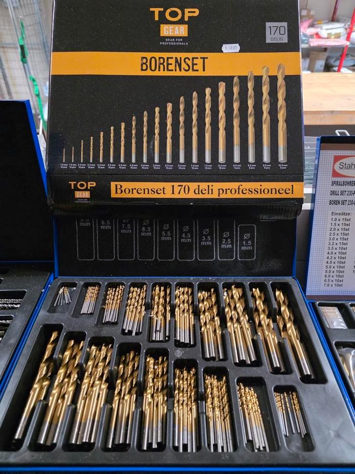 170-delige Borenset Hout/Metaal, Doe-het-zelf en Verbouw, Gereedschap | Handgereedschap, Ophalen of Verzenden