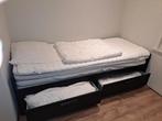 IKEA Uitschuifbed (90x200) – Incl. Matrassen & Laden – Zwart, Huis en Inrichting, Slaapkamer | Bedden, Ophalen, Verstelbaar, 90 cm