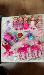 Kleine popjes met paardjes,scooter,poppenwagen,babypopje !, Ophalen of Verzenden, Zo goed als nieuw