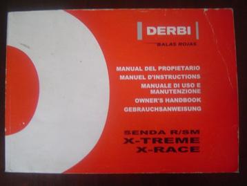 Derbi Senda R/SM  Xtreme  Xrace 2005 owner's manual handbuch beschikbaar voor biedingen