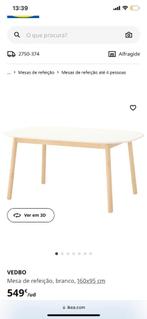 Eettafel IKEA Vedbo 160*95 cm, Ophalen, 50 tot 100 cm, Zo goed als nieuw, Vijf personen of meer