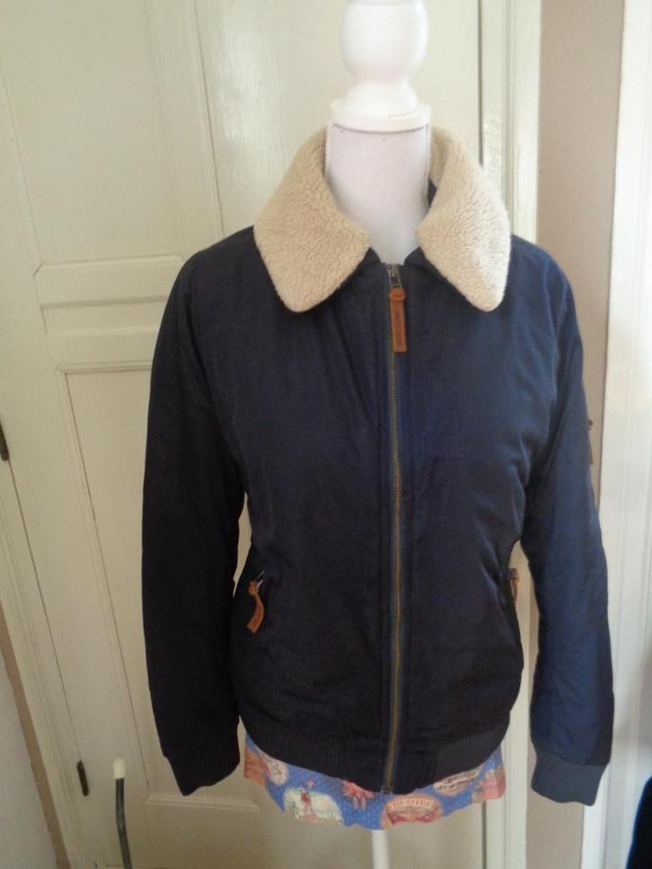 MOSCOW  padded bomberjack:mt M, Kleding | Dames, Jassen | Winter, Zo goed als nieuw, Maat 38/40 (M), Blauw, Ophalen of Verzenden