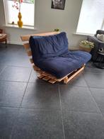 Houten bank slaapbank bedbank, Huis en Inrichting, Slaapkamer | Slaapbanken, Ophalen, Gebruikt